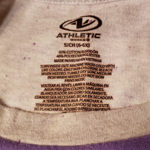 Purple Baseball Style Top with Silver Graphics - Picture 3 of 4